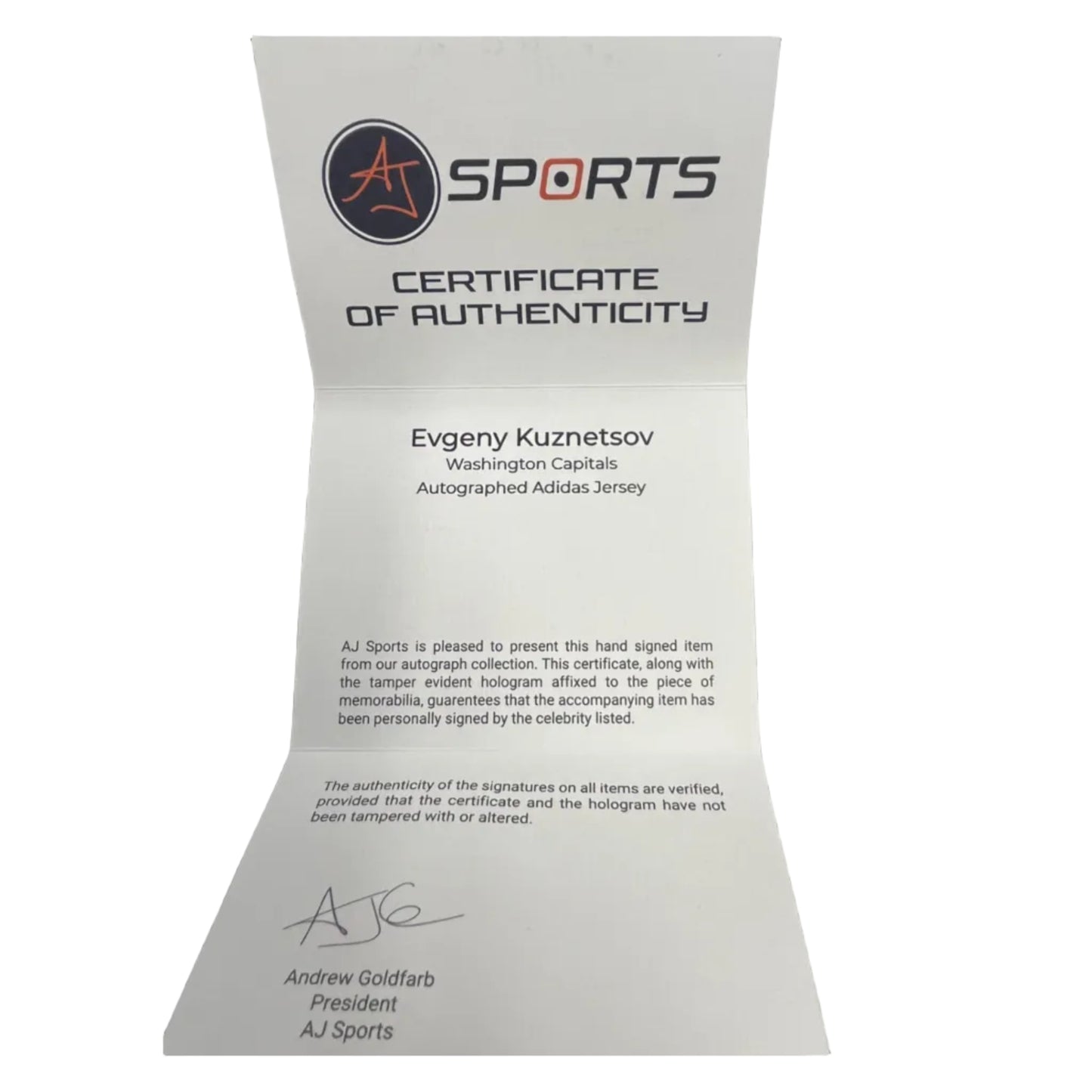 Chandail autographié Washington Capitals – Evgeny Kuznetsov #92 | Réplique Adidas T52