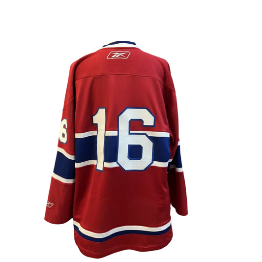 Chandail autographié Henri Richard #16 Canadiens de Montréal – mémorabilia LNH réplique Reebok certifié authentique | ESPACE B.R