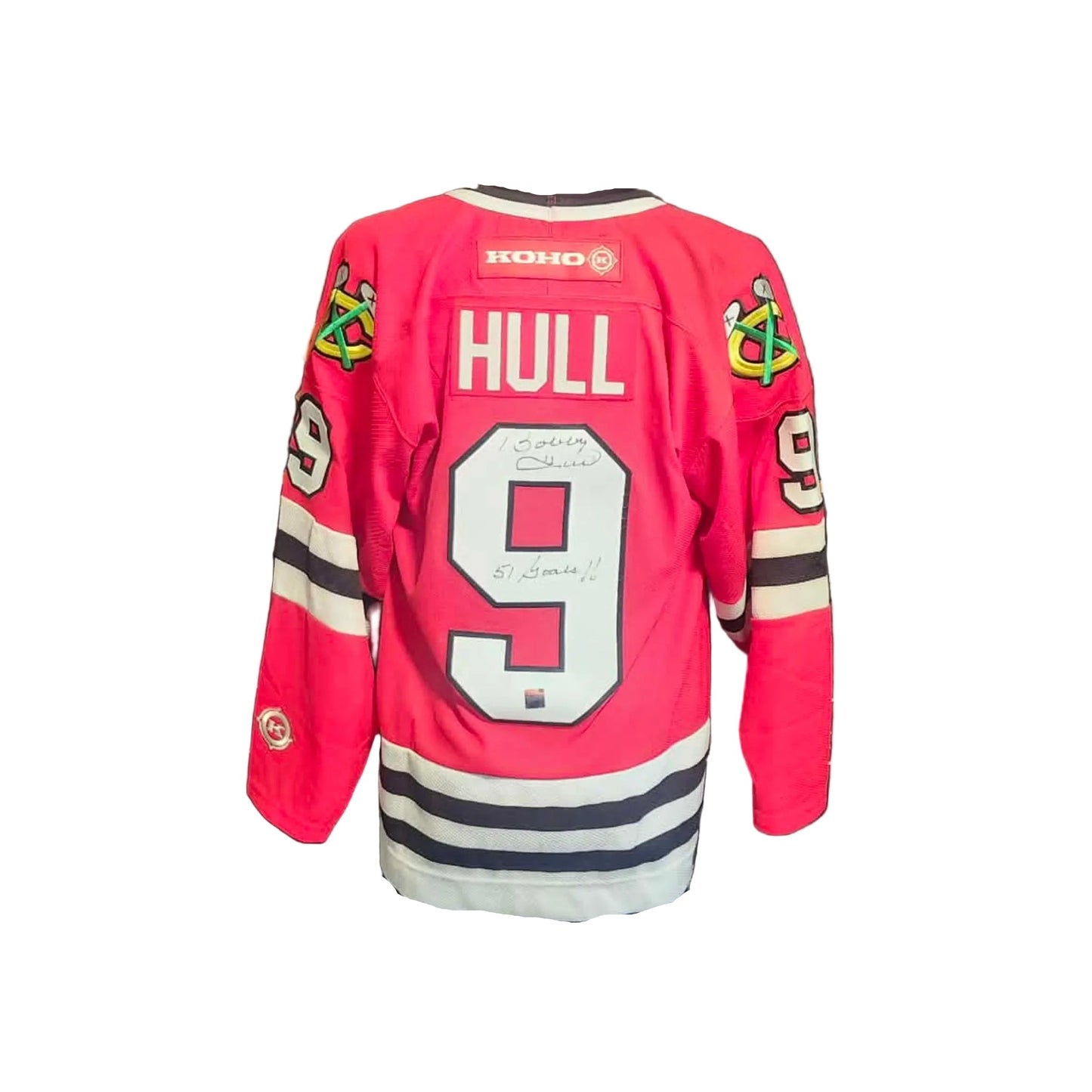 Chandail autographié Chicago Blackhawks – Bobby Hull #9
