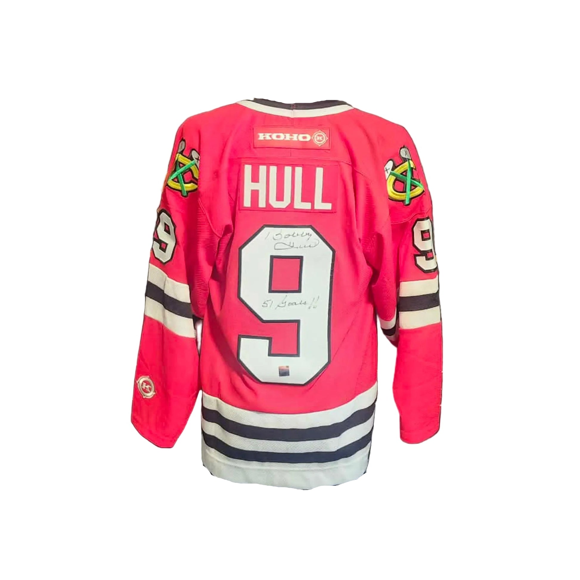 Chandail autographié Chicago Blackhawks – Bobby Hull #9