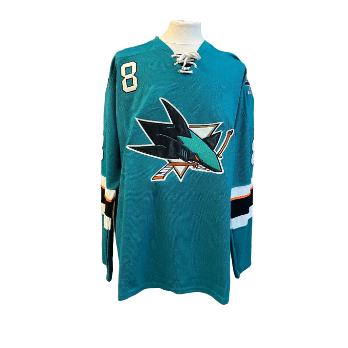Chandail autographié San Jose Sharks – Joe Pavelski #8 | Réplique Reebok T56