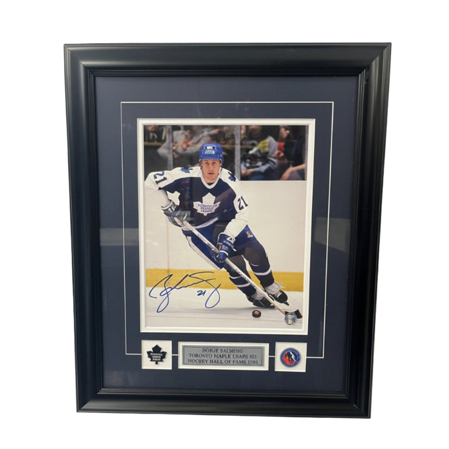Photo encadrée autographiée Maple Leafs de Toronto – Borje Salming #21
