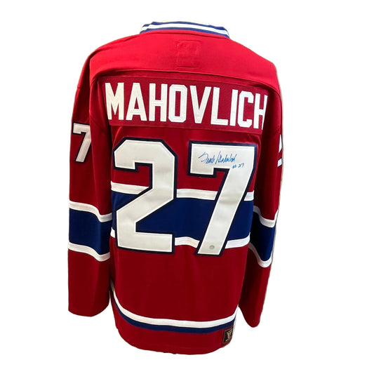 Chandail autographié Canadiens de Montréal – Frank Mahovlich #27