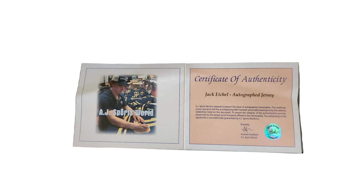 Chandail autographié Jack Eichel #15 Buffalo Sabres – mémorabilia LNH certifié authentique | ESPACE B.R