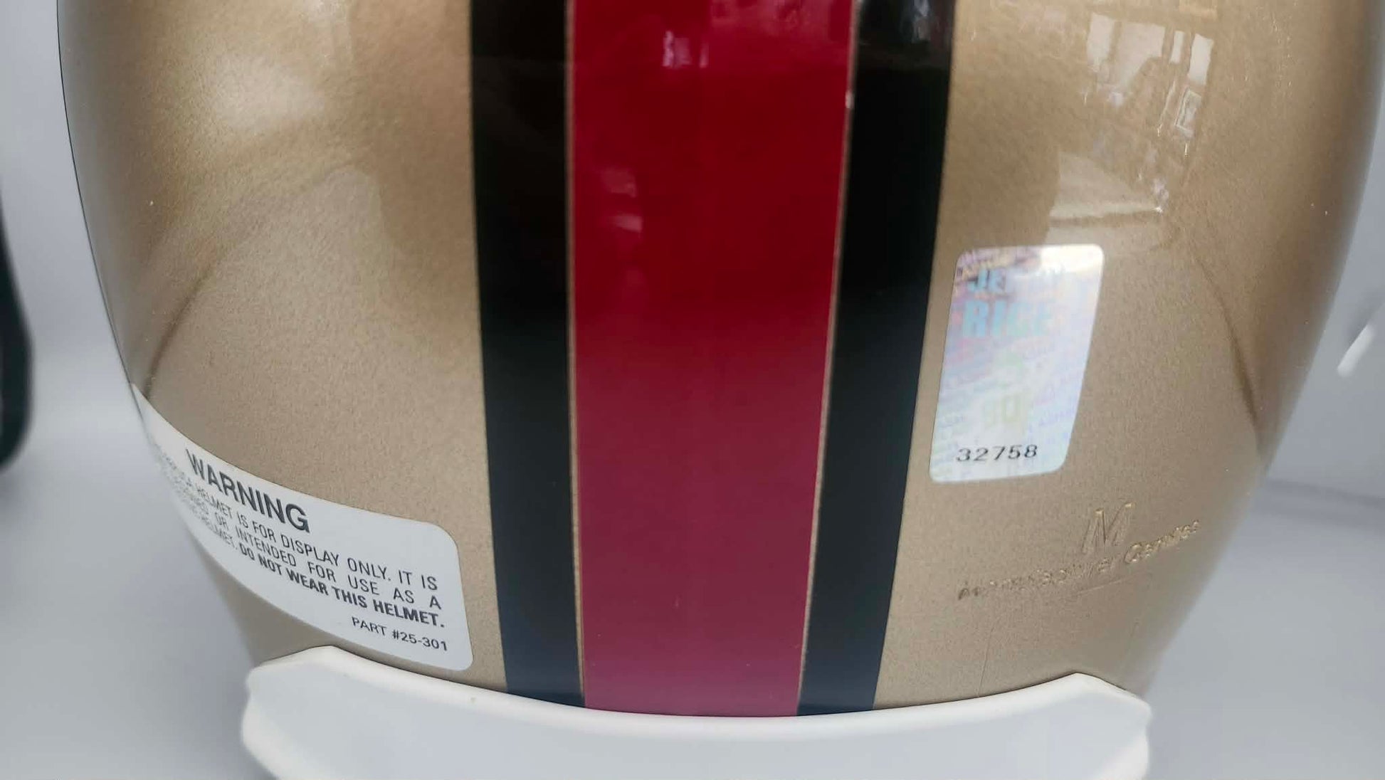 Casque autographié Jerry Rice #80 San Francisco 49ers – mémorabilia NFL certifié authentique | ESPACE B.R
