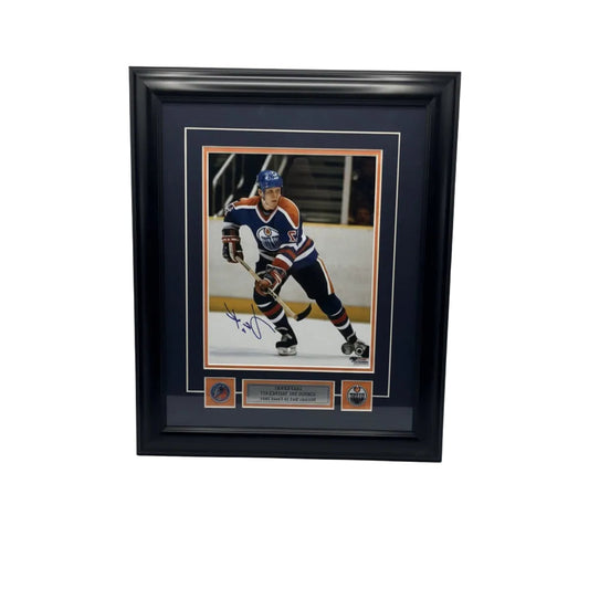Photo encadrée autographiée Oilers d'Edmonton – Jari Kurri #17
