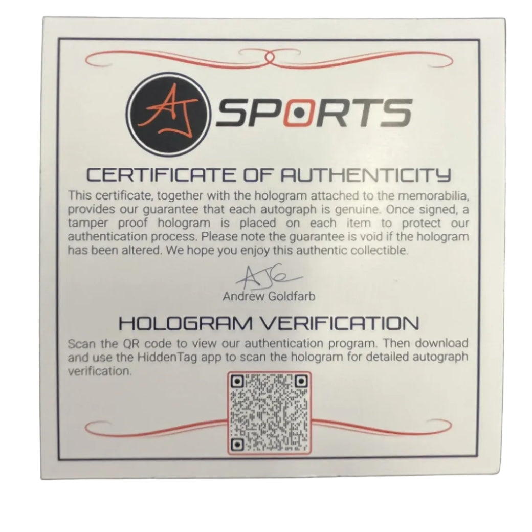 Gros plan sur l'autographe authentique de Mike Gartner #22 – Certification AJ Sports | ESPACE B.R